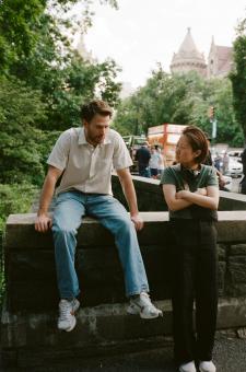 Chris Evans und Celine Song am Set von WAS IST LIEBE WERT – MATERIALISTS Adore Matchmaking LLC
