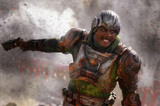 Man at Arms (Idris Elba) in MASTERS OF THE UNIVERSE.  © 2026 Amazon MGM Studios Content Services LLC